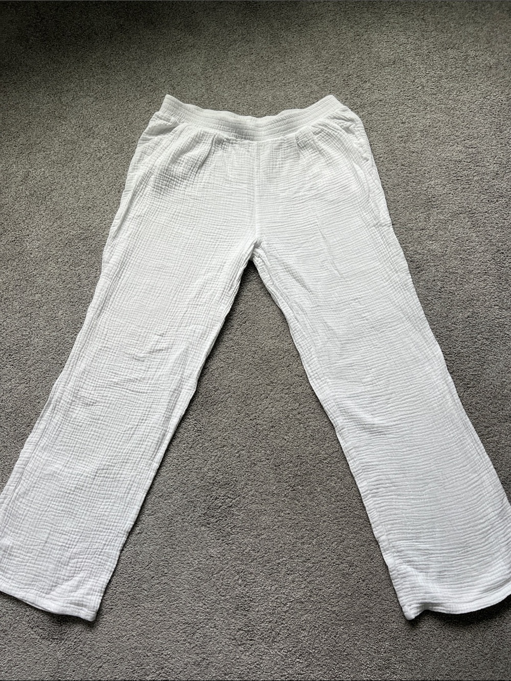 Sincerely Jules White Lightweight Gauze Swim Coverup Pants
